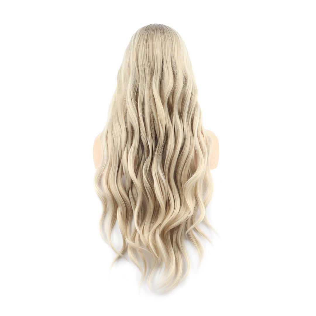 Starr Long Natural Wave Ash Blonde Centre T  Part Lace Front Wig
