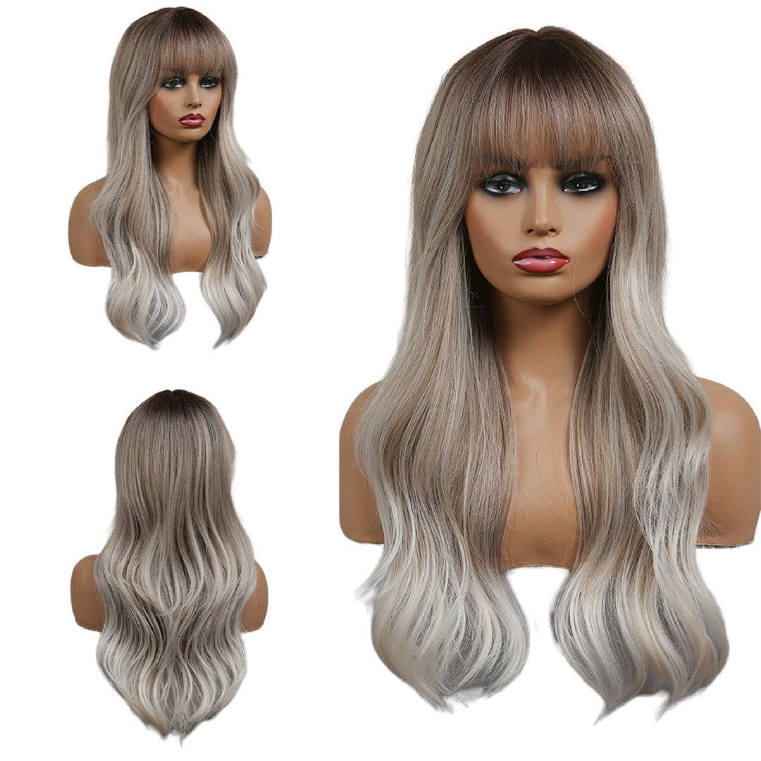 Ombre Ash Blonde Wig With Fringe. Louisa