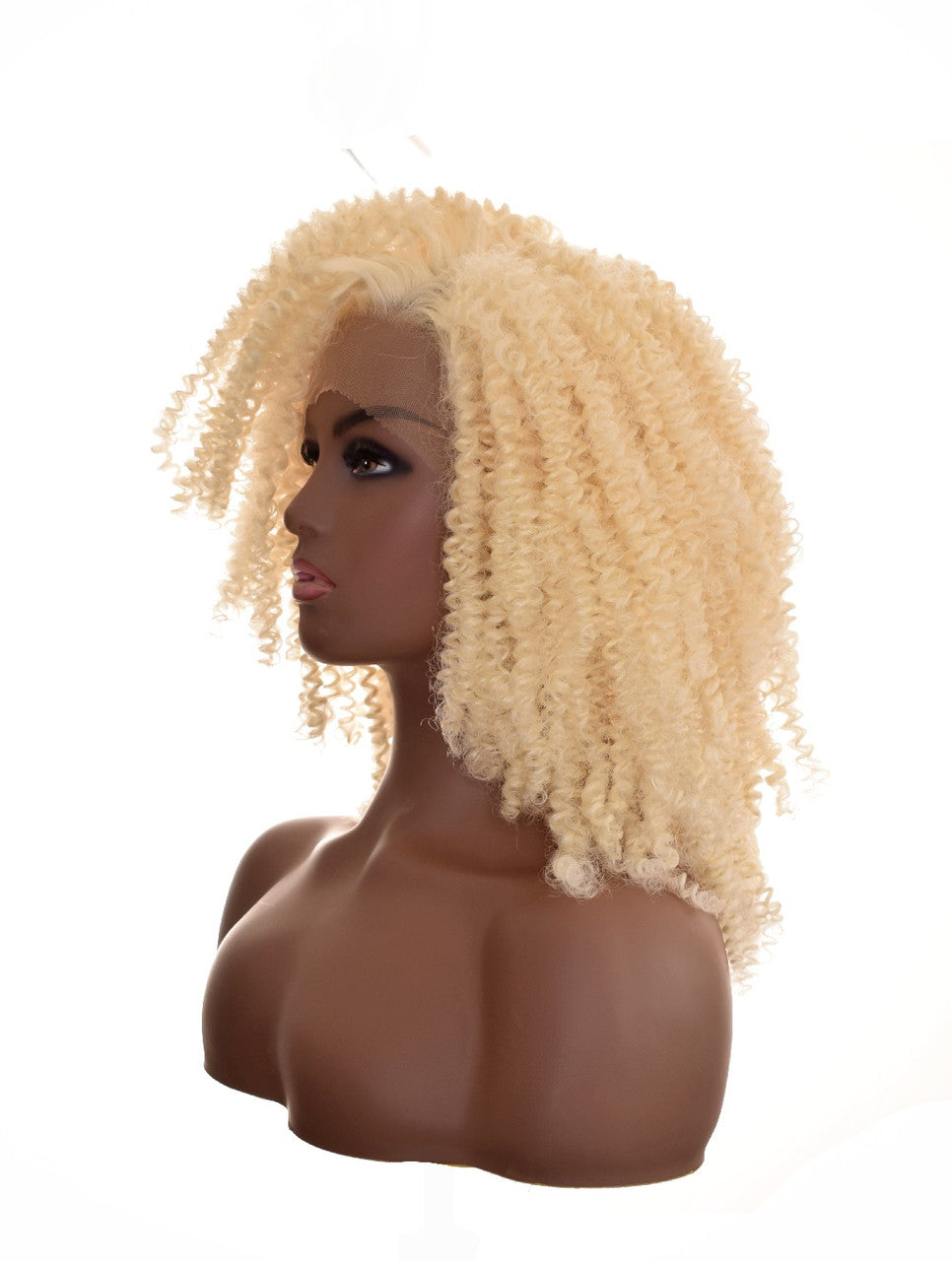 Spiral Curl Blonde Lace Front Wig. Vanity-CelebWigs