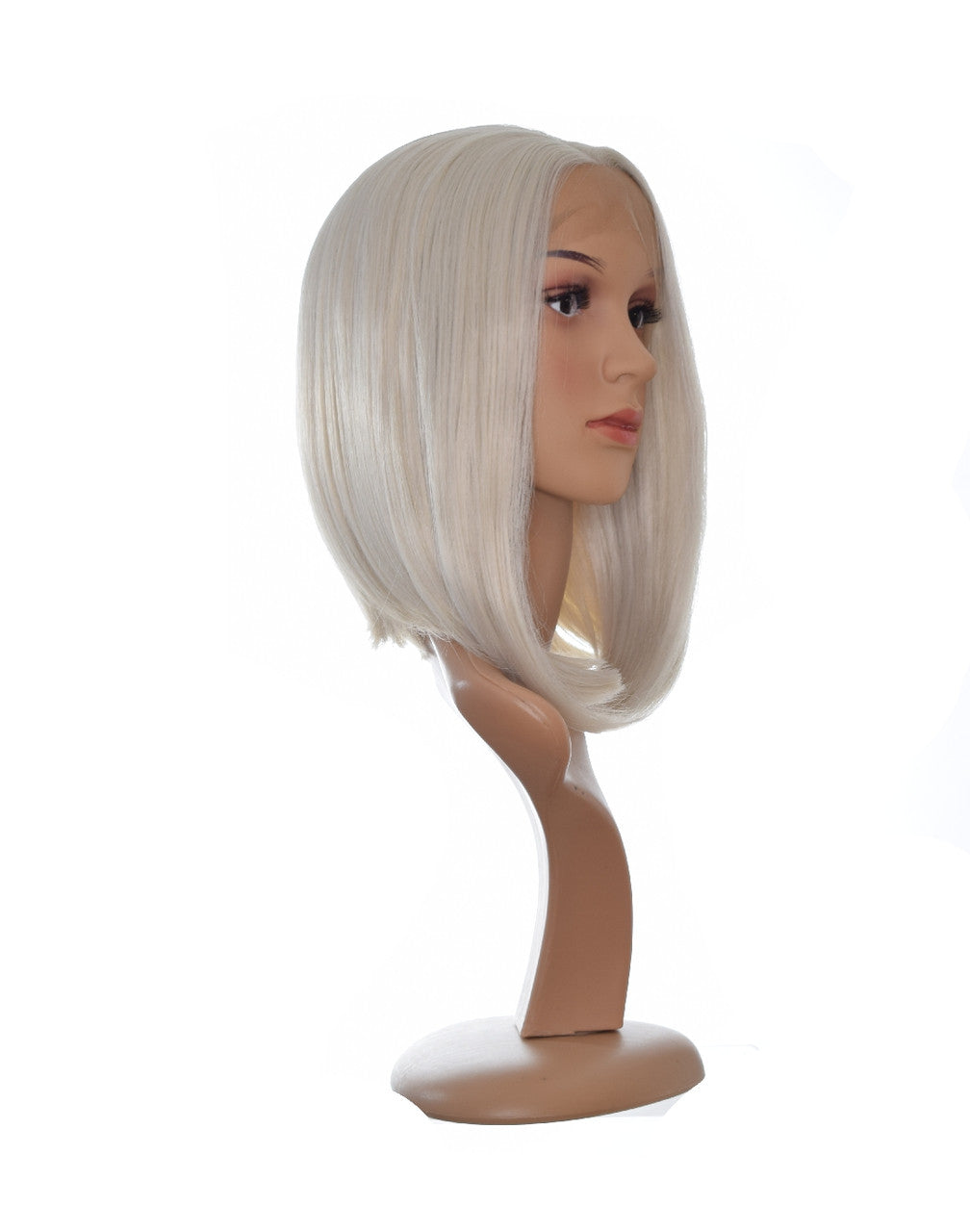 Blonde Centre Parting Lace  Wig. Sleek Straight Bob
