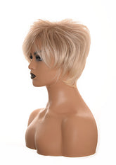 Blonde Highlights Shorter Length Wig. Pammie