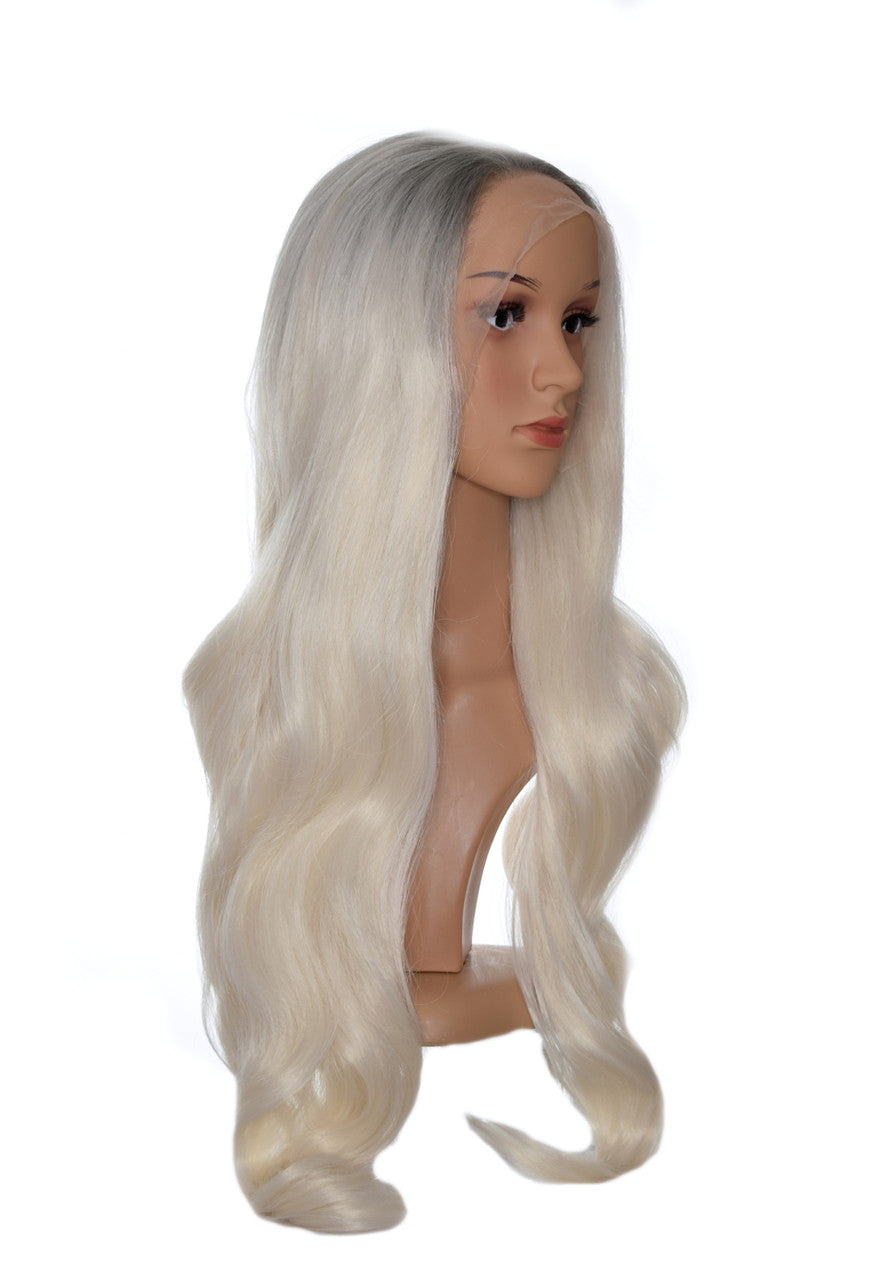 Long Bombshell Blonde Lace Front Wig. Glamour Wigs