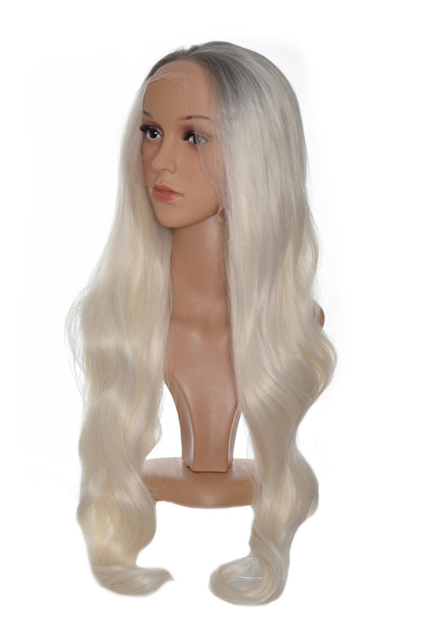Long  Wavy Bombshell Blonde Lace Front Wig.