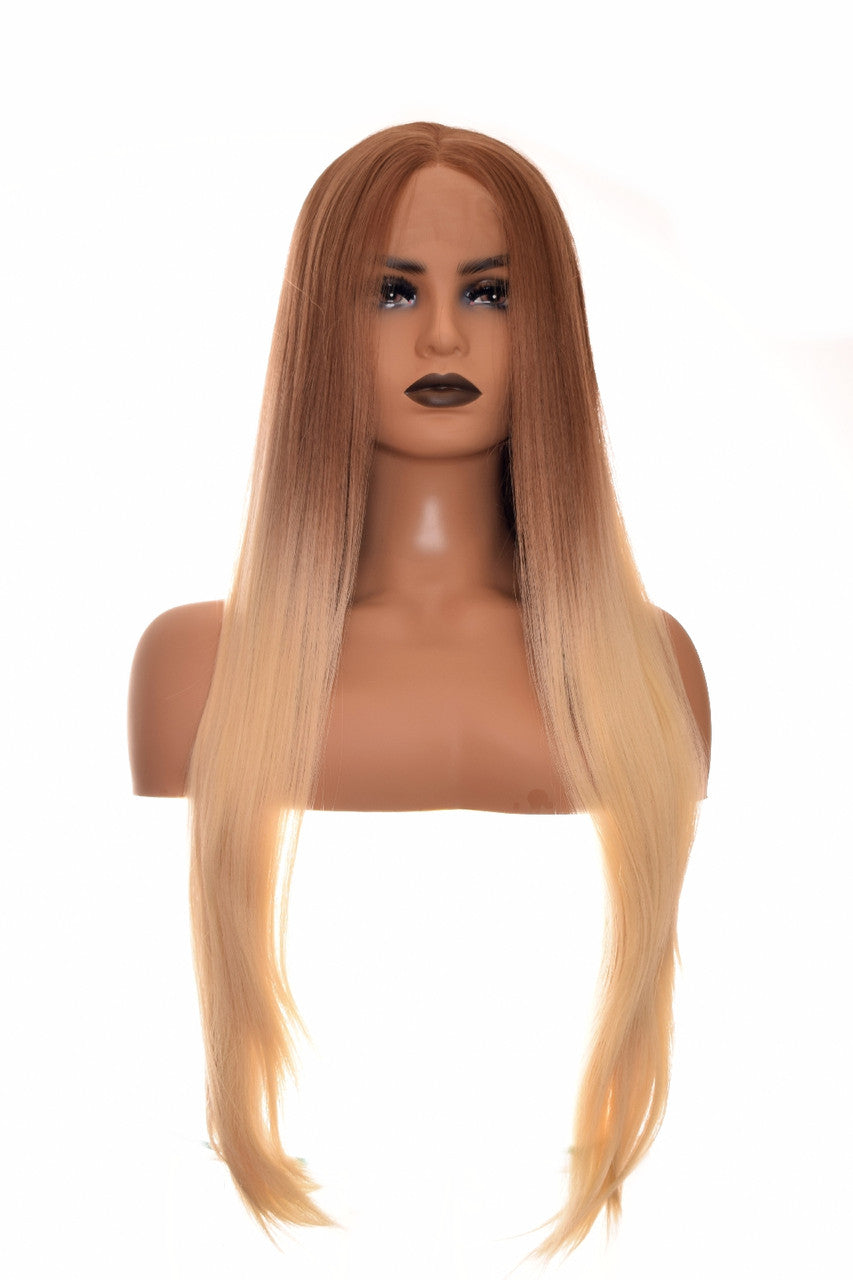 Caramel Blonde Graduated Lace Front Wig. Karmen Wig