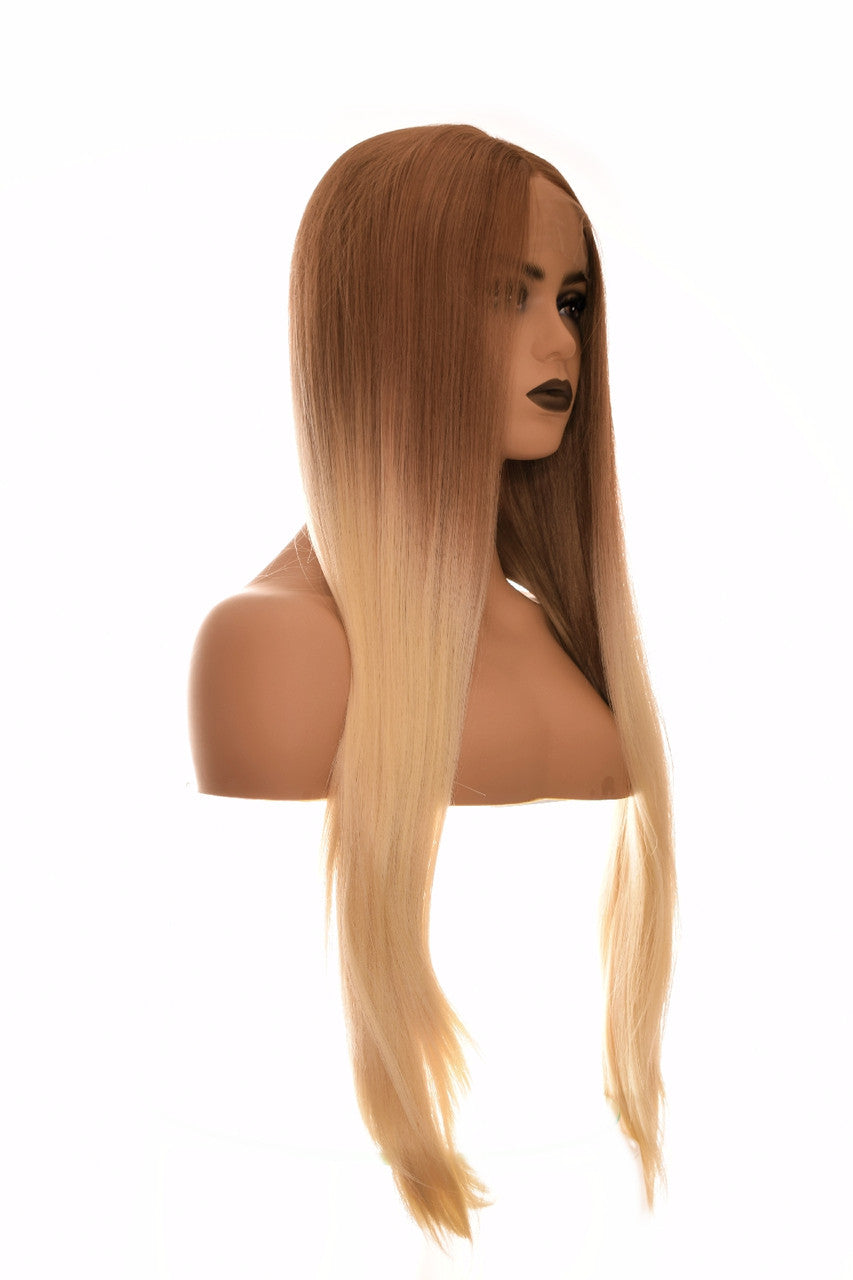 Caramel Blonde Graduated Lace Front Wig.  Karmen Wig