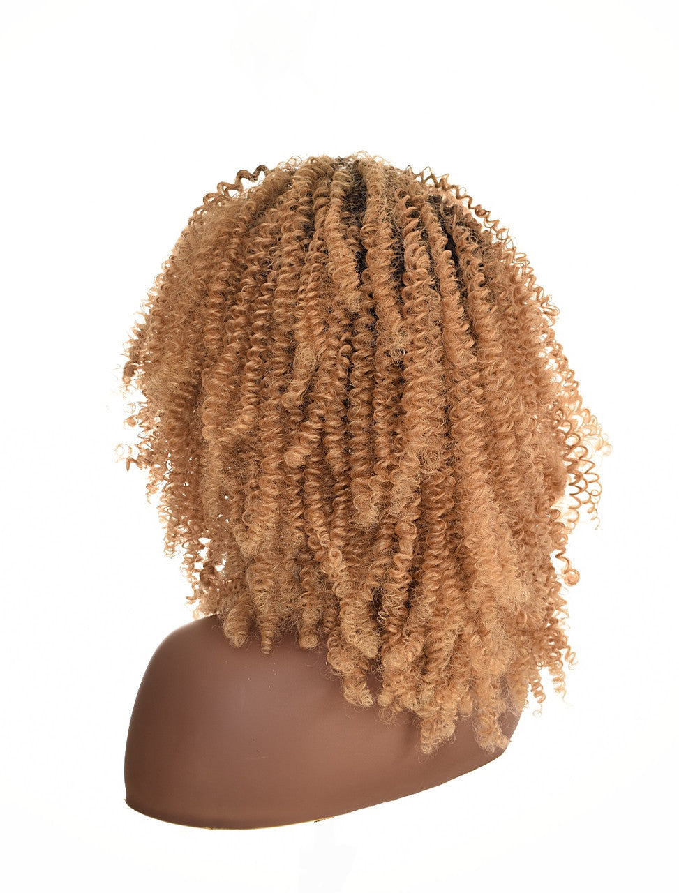 Caramel Spiral Curls Lace Front Wig. Fleur