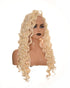 Platinum Blonde Lace Front Wig. Khalessi Curly Long Wig.