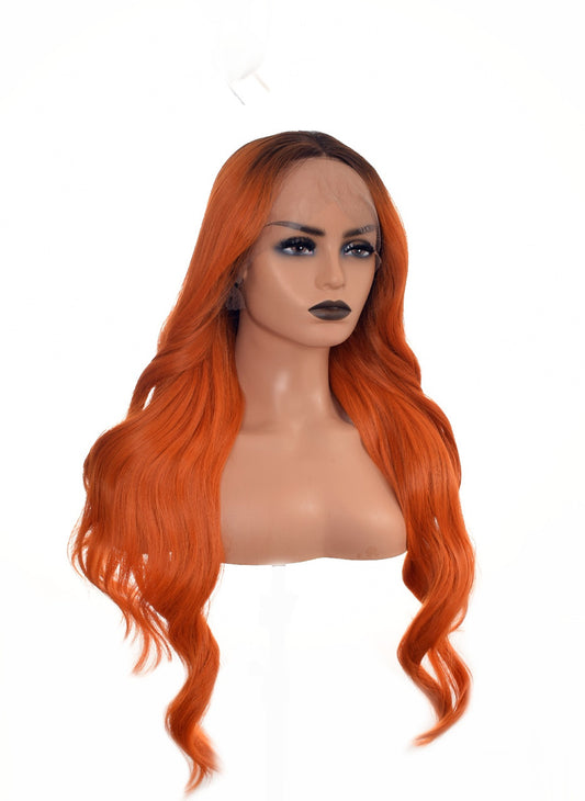 Ginger Orange Spice Long Lace Front Ariel Wig