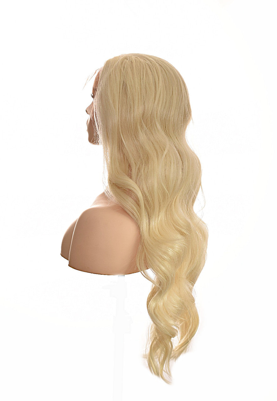 Light Creamy Blonde Long  Lace Front Wig. Madison Wig.  
