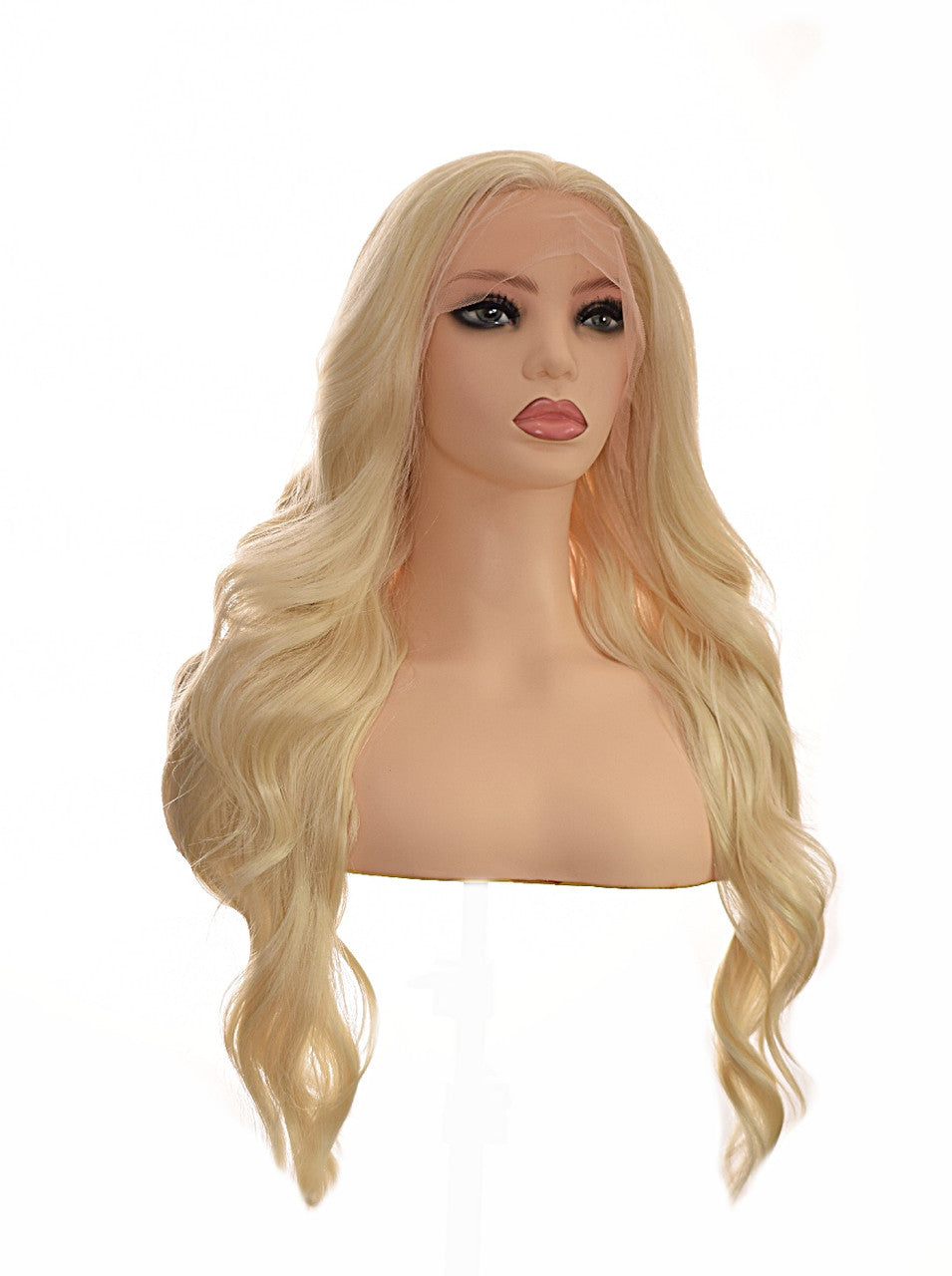 Light Creamy Blonde Long  Lace Front Wig. Madison 