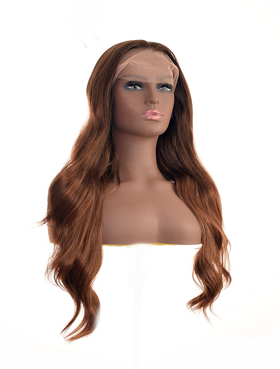 Light Copper Brown Lace Front Wig. Dominique Wig – CelebWigs