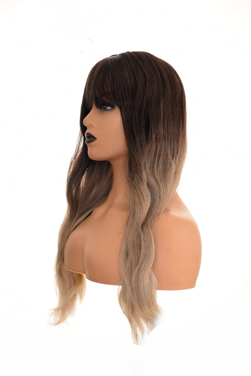 Ombre Silver Ash Blonde Wavy Wig. Jemma