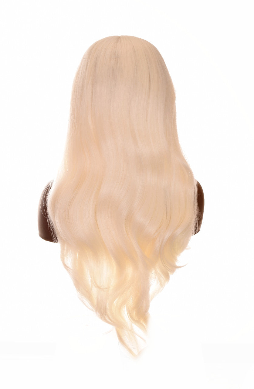 Platinum Blonde Glamourous Lace Front Wig. Kaylee Wig. 