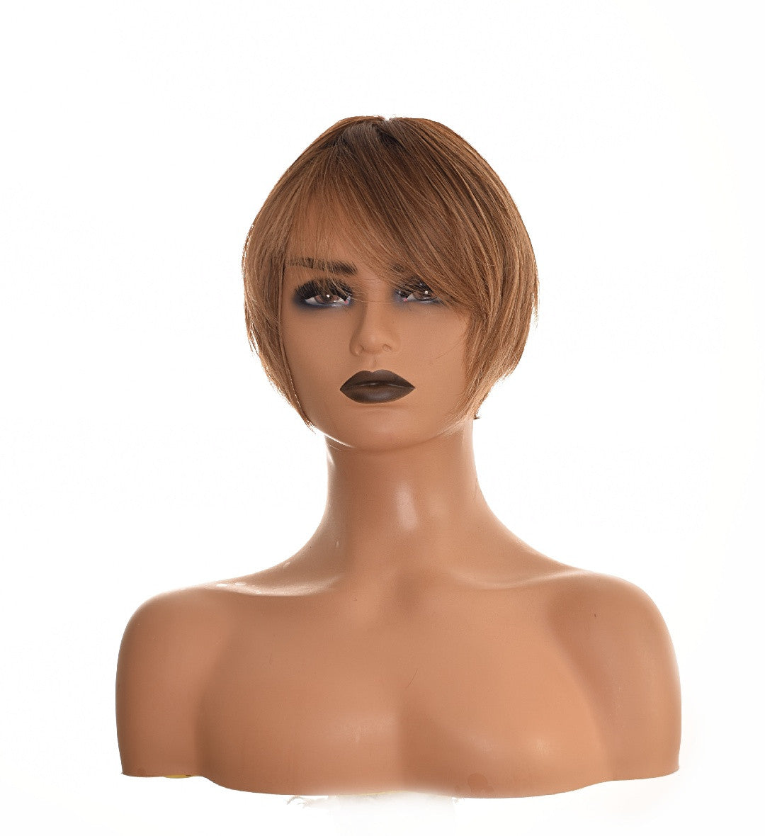 Shorter Length Lightweight Brown Mix Linaa Wig