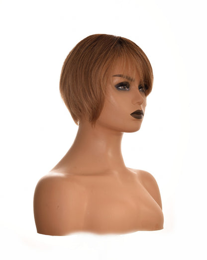 Short Length Lightweight Brown Mix Linaa Wig-CelebWigs