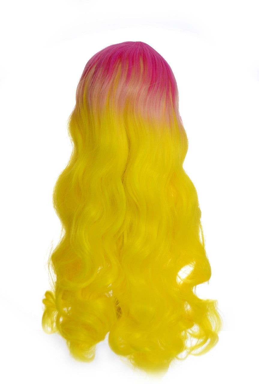 Canary Yellow & Pink Ombre Wig